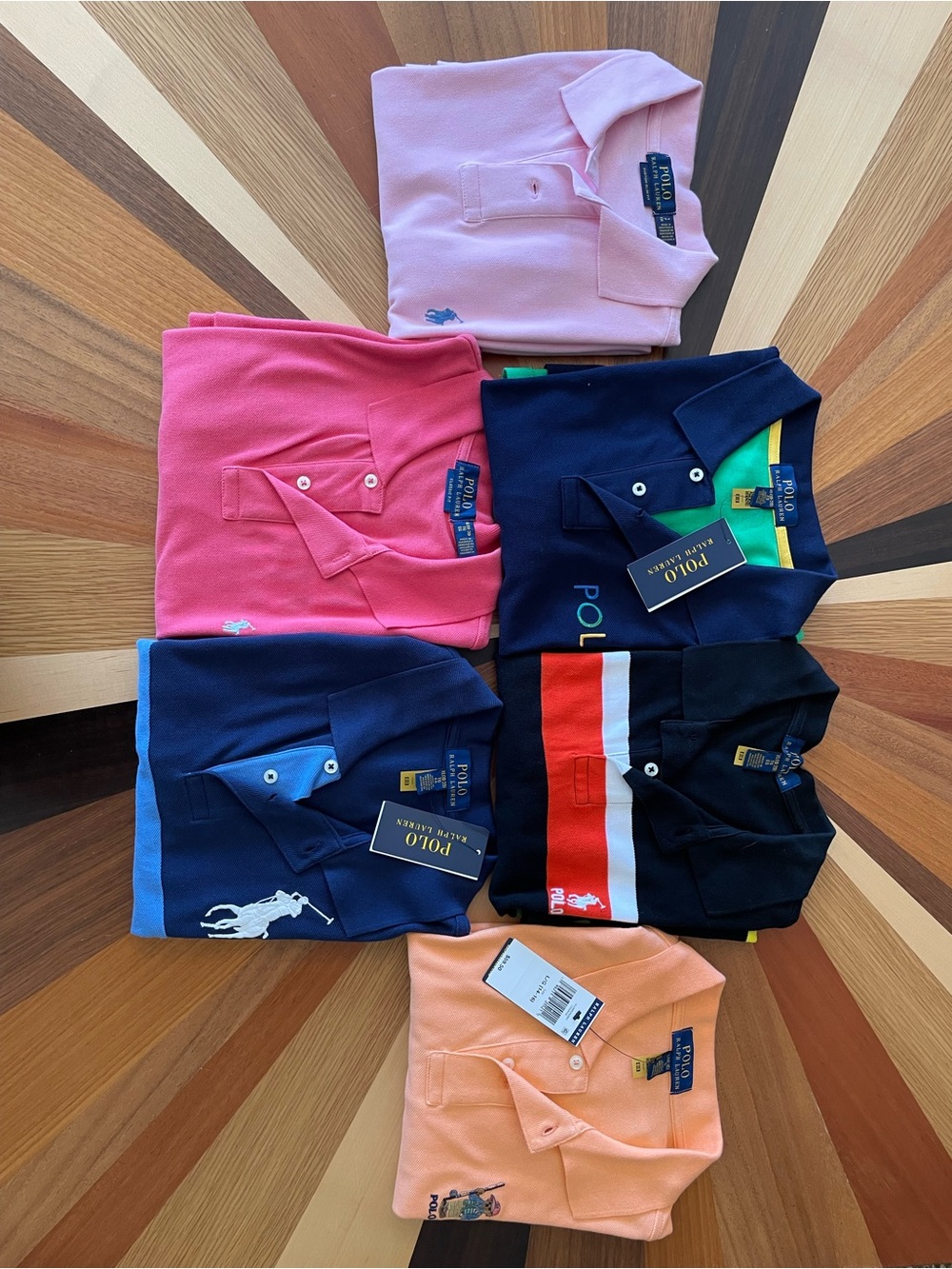 Polo by Ralph Lauren Kids Assorted Polo Shirt Pack - Pink, Navy, Coral, Black
